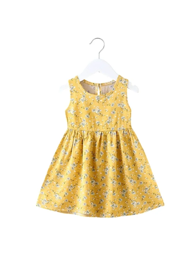 Bidani Amira Printed Yellow Casual Dress
